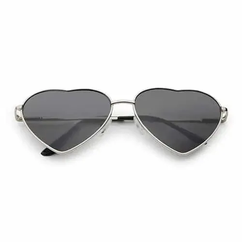 Freaky Glasses® – Hartjes Bril - Festivalbril – Rave Zonnebril - Gabber – UV-400 - Volwassenen - Dames – Heren - zwart