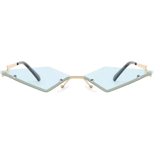 Freaky Glasses - Zonnebril triangle - Festivalbril - Bril - Feest - Glasses - Heren - Dames - Unisex - Kunststof - blauw