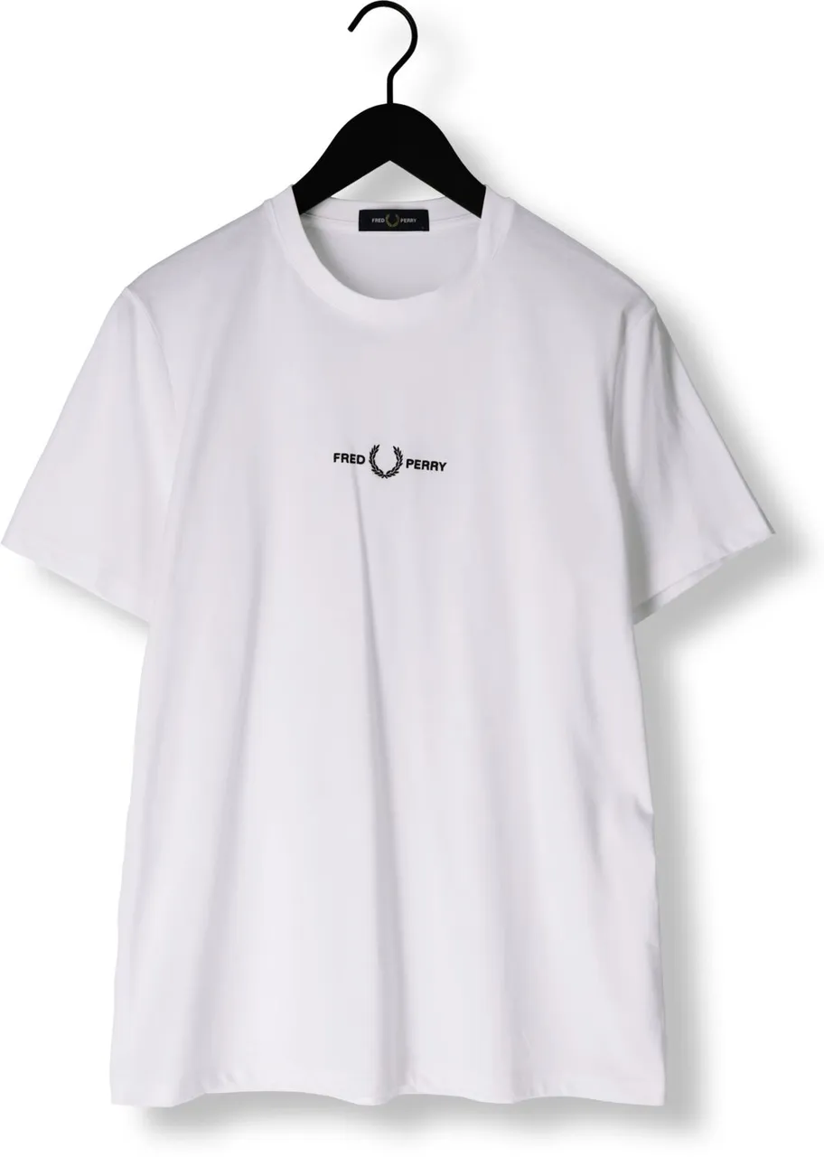 FRED PERRY Heren Polo's & T-shirts Embroidered T-shirt - Wit
