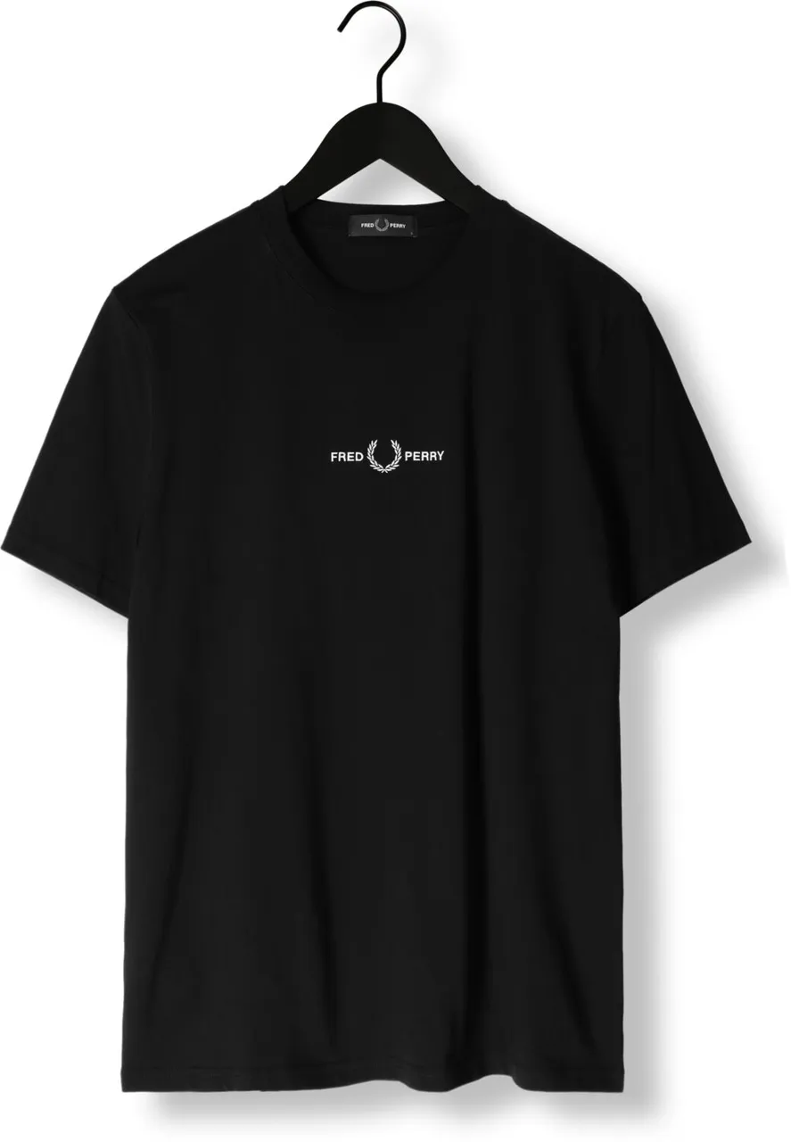 FRED PERRY Heren Polo's & T-shirts Embroidered T-shirt - Zwart