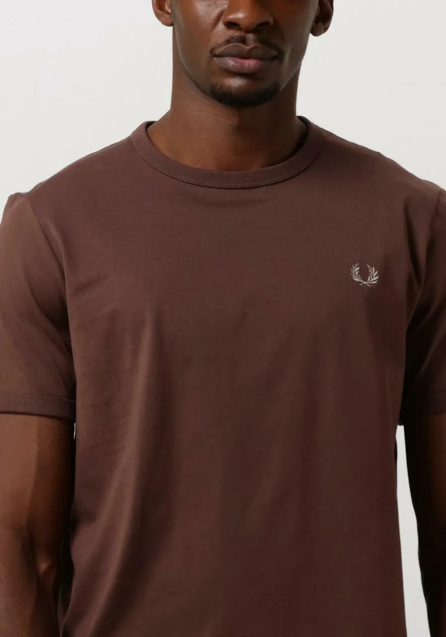 FRED PERRY Heren Polo's & T-shirts Ringer T-shirt - Brique