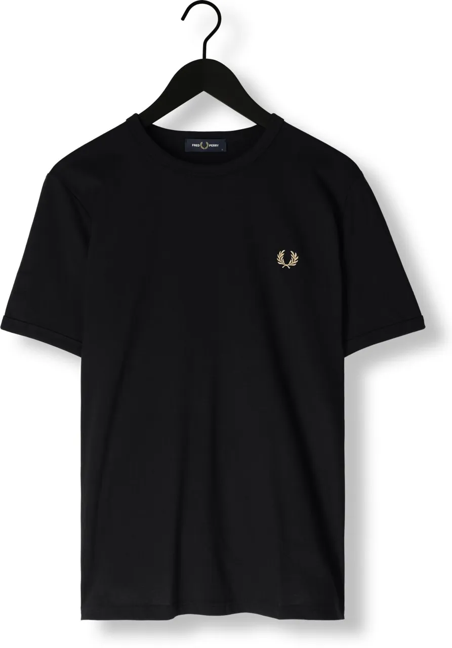 FRED PERRY Heren Polo's & T-shirts Ringer T-shirt - Zwart