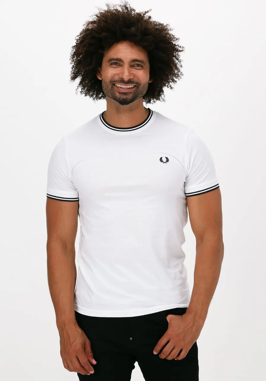 FRED PERRY Heren Polo's & T-shirts Twin Tipped T-shirt - Wit