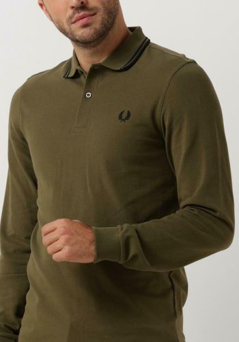 Fred Perry LS Twin Tipped Shirt Groen Heren