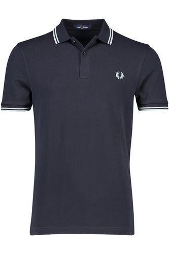 Fred Perry polo  donkerblauw effen katoen normale fit