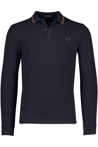 Fred Perry polo donkerblauw uni katoen normale fit