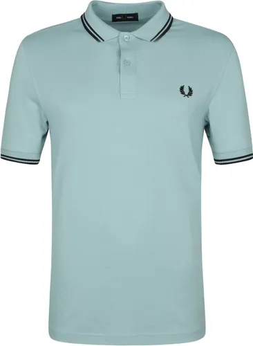 Fred Perry - Polo Twin Tipped M3600 Zilverblauw - Slim-fit - Heren Poloshirt