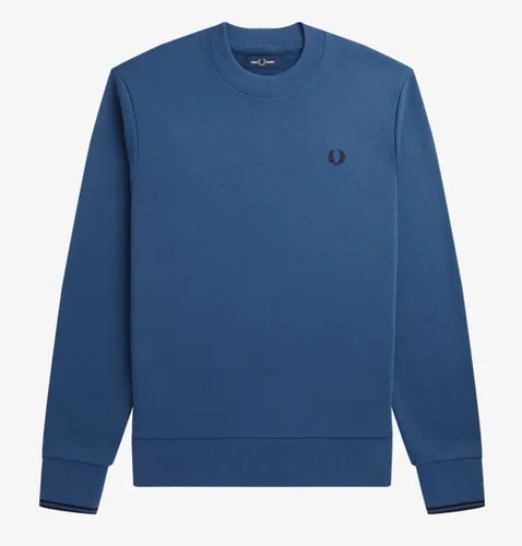 Fred Perry - Sweater Logo Mid Blauw - Heren