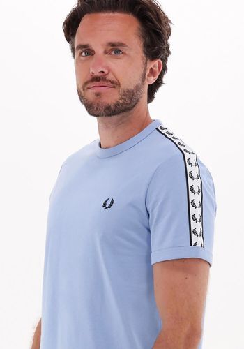 Fred Perry T-shirt Taped Ringer T-Shirt Lichtblauw Heren