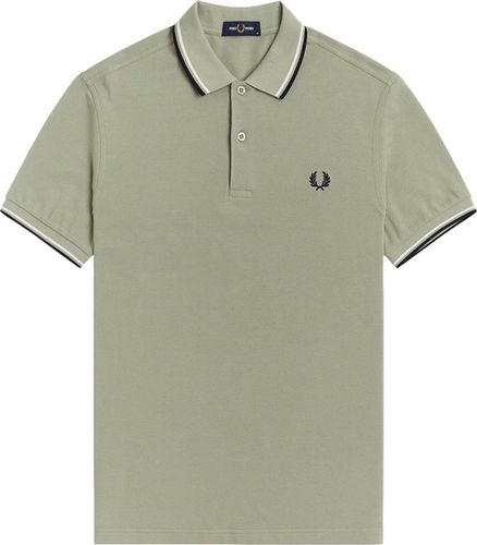Fred Perry - Twin Tipped Shirt - Groene Polo - S - Groen