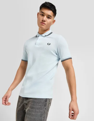 Fred Perry Twin Tipped Short Sleeve Polo Shirt Heren, Blue