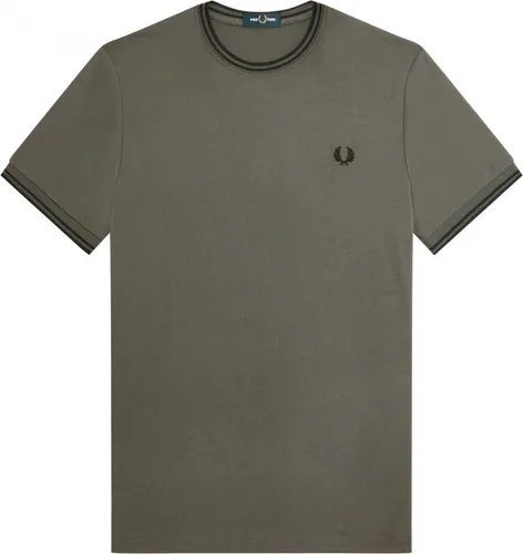 Fred Perry - Twin Tipped T-Shirt - Legergroen T-Shirt-S