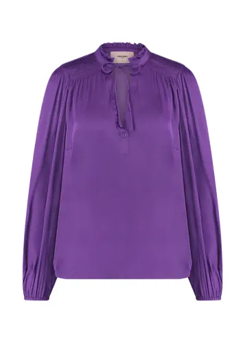 Freebird Della blouse shiny purple