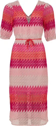 Freebird Jurk Dress Gala Wv Crochet 1684 Multi Pink Dames