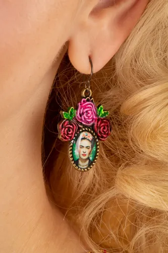 Frida oorbellen in antiek goud