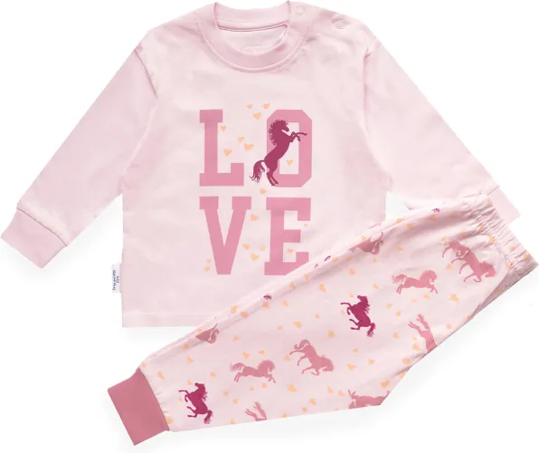 Frogs and Dogs - Pyjama Horse Love Hearts - Roze