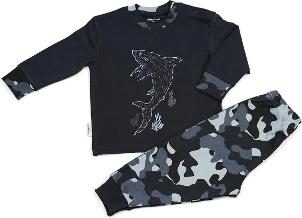 Frogs and Dogs - Pyjama Shark - Navy Blauw