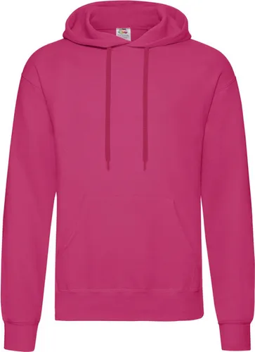 Fruit of the Loom capuchon sweater fuchsia roze voor volwassenen - Classic Hooded Sweat - Hoodie - Heren kleding