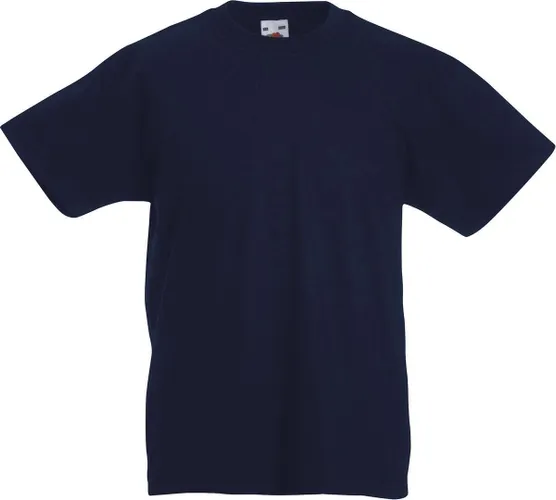 Fruit of the Loom T-shirt Kinderen maat 128 (7-8) 100% Katoen 5 stuks (Donker Blauw)