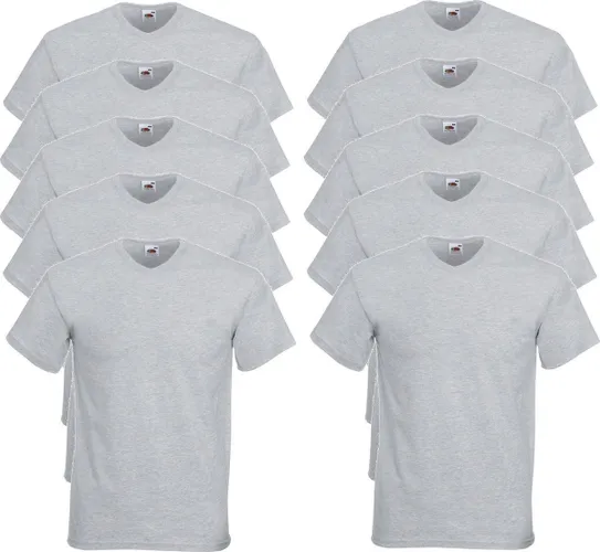 Fruit of the Loom V-Hals ValueWeight T-shirt Heather Grey