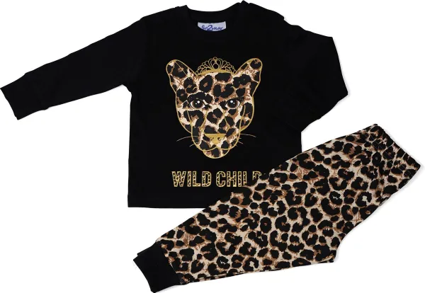 Fun2Wear - Pyjama Wild Child - Zwart