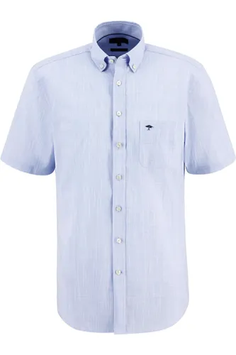 Fynch-Hatton Casual Fit Overhemd Korte mouw lichtblauw