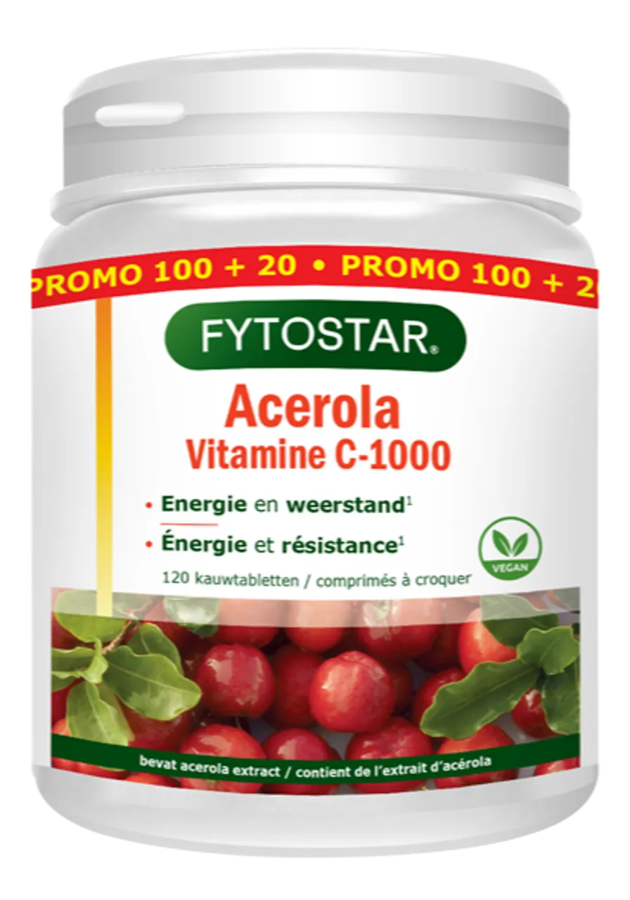 Fytostar Acerola Vitamine C-1000 Kauwabletten