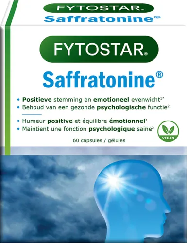 Fytostar Saffratonine - Supplement - Voedingssupplement bij stress en negatieve gevoelens - 60 capsules