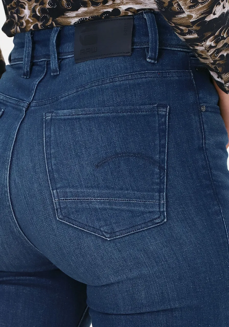 G-STAR RAW Dames Jeans Kafey Ultra High Skinny Wmn - Blauw