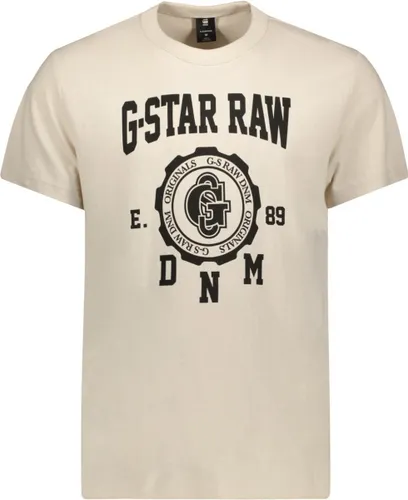 G-Star RAW T-shirt Collegic R T D24447 D593 Whitebait Mannen