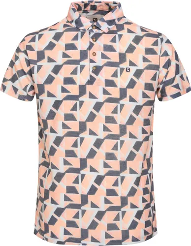 Gabbiano Poloshirt Polo Jersey Geometric Printed 234542 972 Soft Peach Mannen