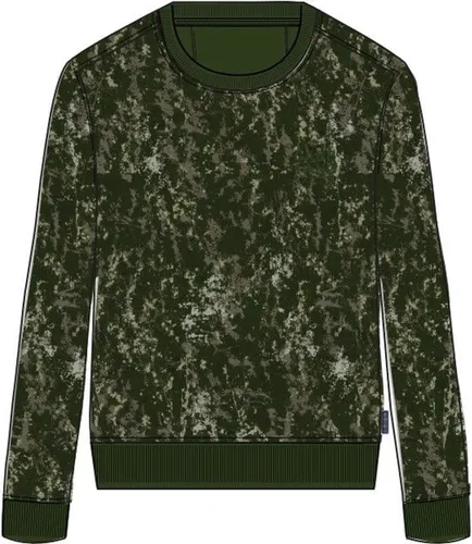 Gabbiano Trui Sweater Met Tonale Print 773782 502 Army Mannen
