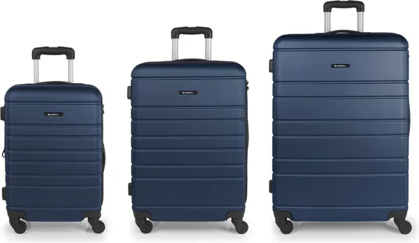 Gabol Kofferset - Zero - Cabin + Medium + Large reiskoffers - Donker Blauw