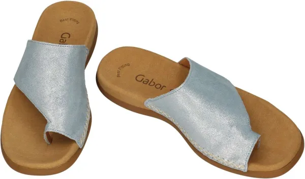 Gabor -Dames - aquamarijn - slippers & muiltjes