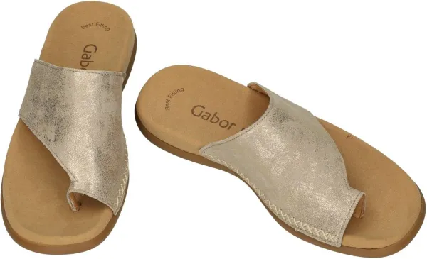 Gabor -Dames - goud - slippers & muiltjes