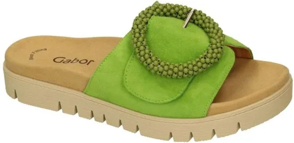 Gabor -Dames - groen - slippers & muiltjes