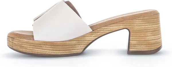 Gabor -Dames - off-white-crÈme-ivoorkleur - slippers & muiltjes