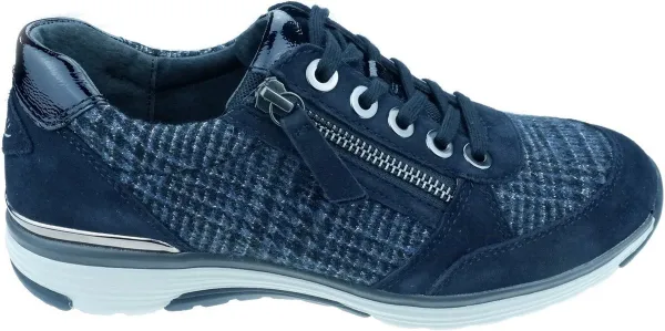 Gabor rollingsoft sensitive 76.973.66 - dames rollende wandelsneaker - blauw