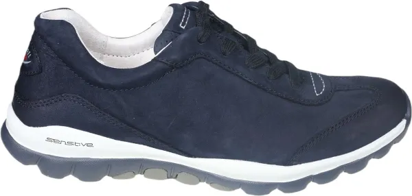Gabor rollingsoft sensitive 86.965.46 - dames rollende wandelsneaker - blauw