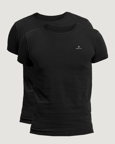 GANT Men Set van twee T-shirts met ronde hals (M) Zwart