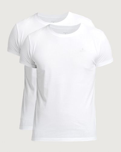 GANT Men Set van twee T-shirts met ronde hals (S) Wit