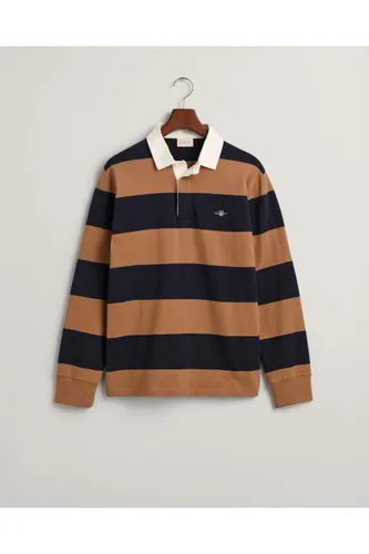 GANT Regular Fit Polo shirt bruin/blauw, Horizontale strepen