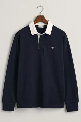 GANT Regular Fit Polo shirt donkerblauw, Effen