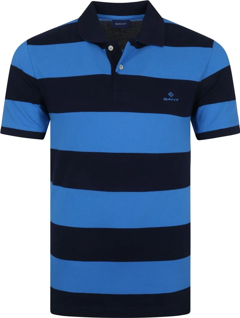 Gant - Rugger Polo Strepen Blauw - Regular-fit - Heren Poloshirt