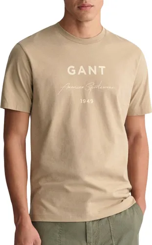 Gant Script Graphic Printed T-shirt Mannen