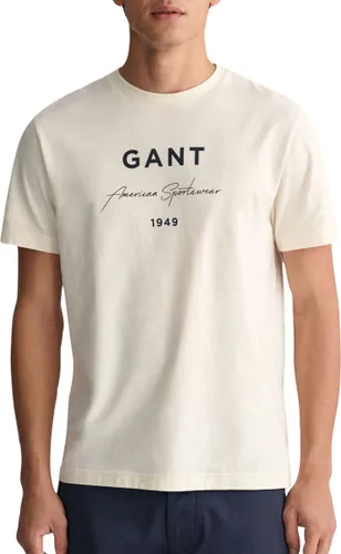 Gant Script Graphic Printed T-shirt Mannen