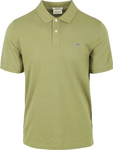 Gant - Shield Piqué Poloshirt Lichtgroen - Regular-fit - Heren Poloshirt