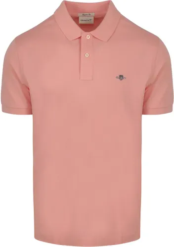 Gant - Shield Piqué Poloshirt Roze - Regular-fit - Heren Poloshirt