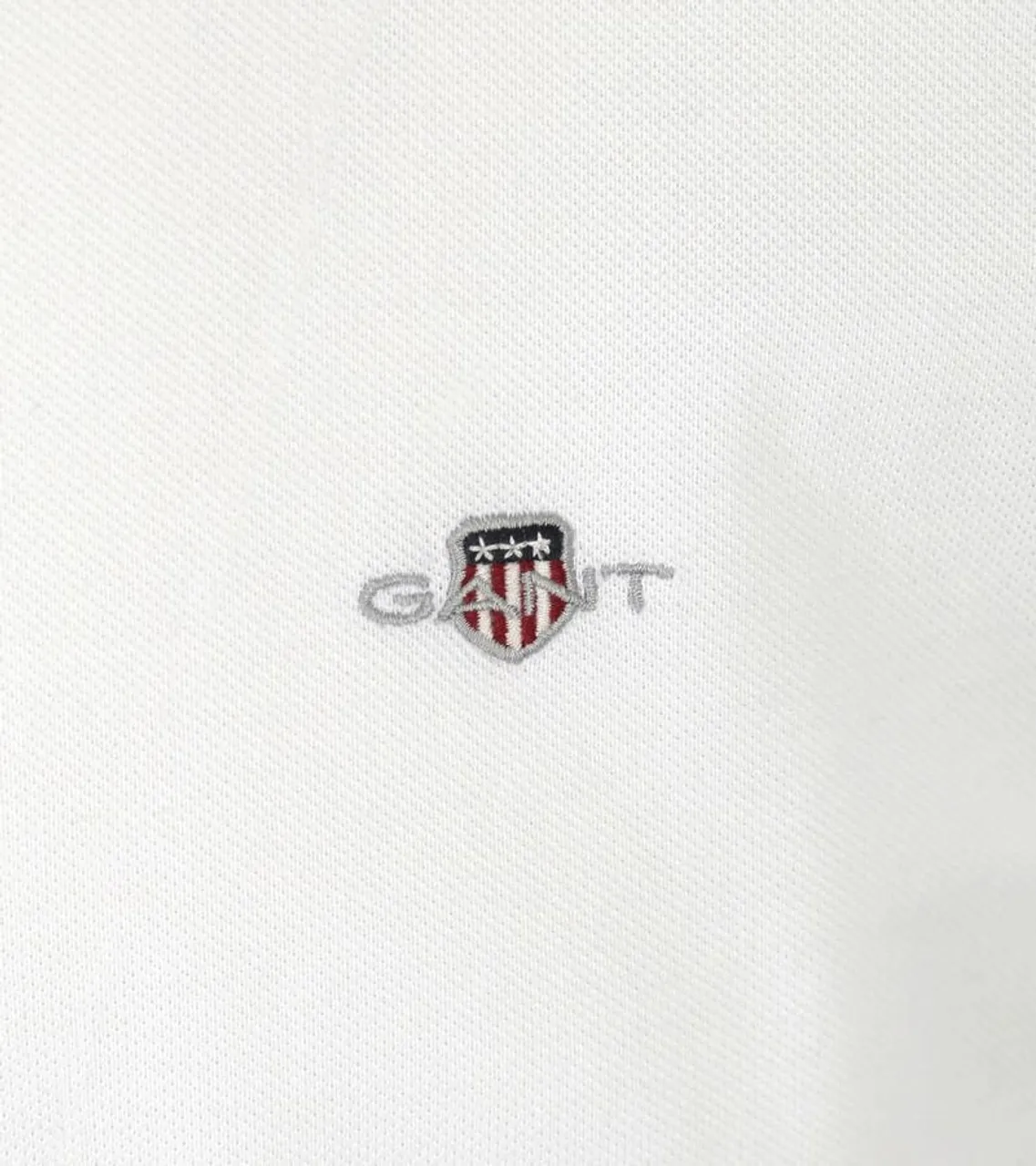 Gant Shield Piqué Poloshirt Wit