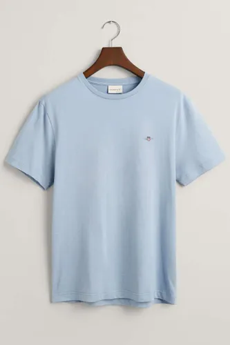 GANT Slim Fit T-Shirt V-hals lichtblauw, Effen